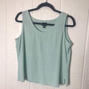 EILEEN FISHER SAGE SILK TOP SZ. M